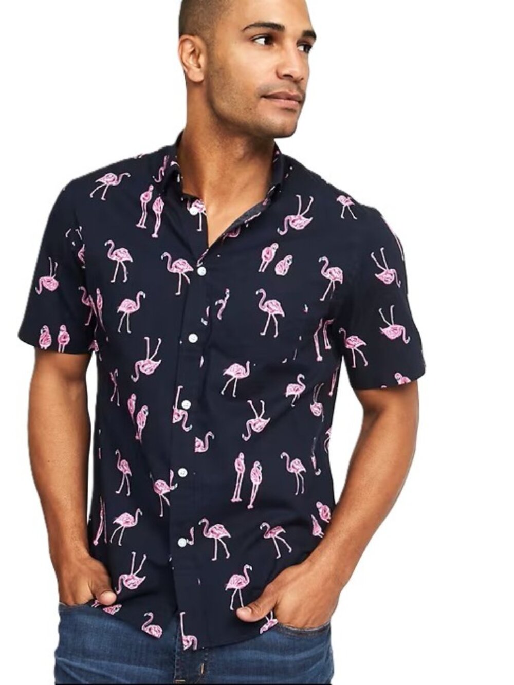 OLD NAVY Regular-Fit Built-In Flex Classic Shirt. Plus Size XXXL
